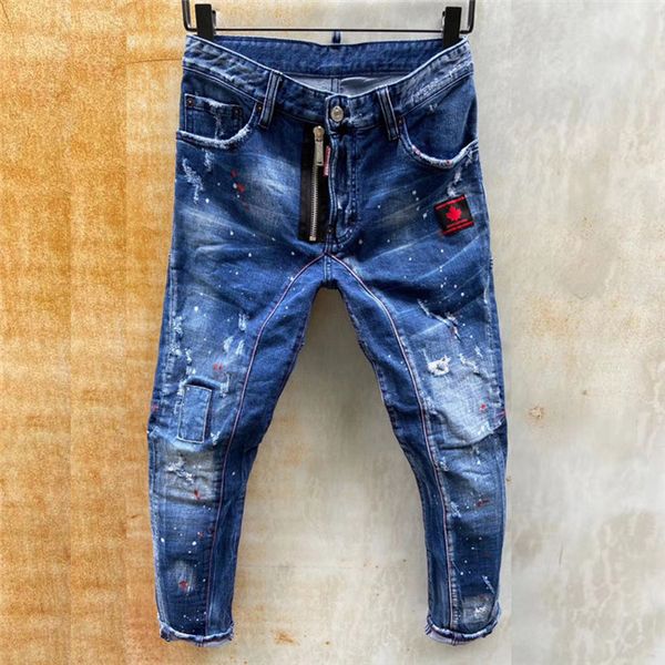 mens jeans classic hip hop pants stylist jeans distressed ripped biker jean slim fit motorcycle brand designer pants fear of go, Blue
mens jeans classic hip hop pants stylist jeans distressed ripped biker jean slim fit motorcycle brand designer pants fear of go, Blue