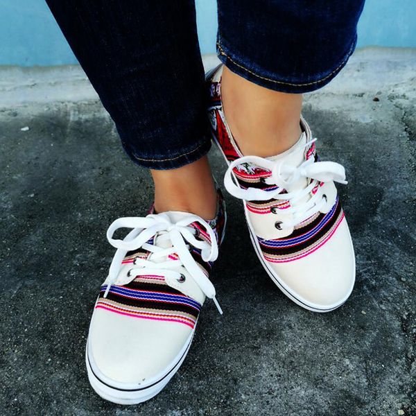 women flats 2020 print striped big size 43 shoes vulcanized women's lace up female canvas slip on flats footwear woman shoes, Black
women flats 2020 print striped big size 43 shoes vulcanized women's lace up female canvas slip on flats footwear woman shoes, Black
