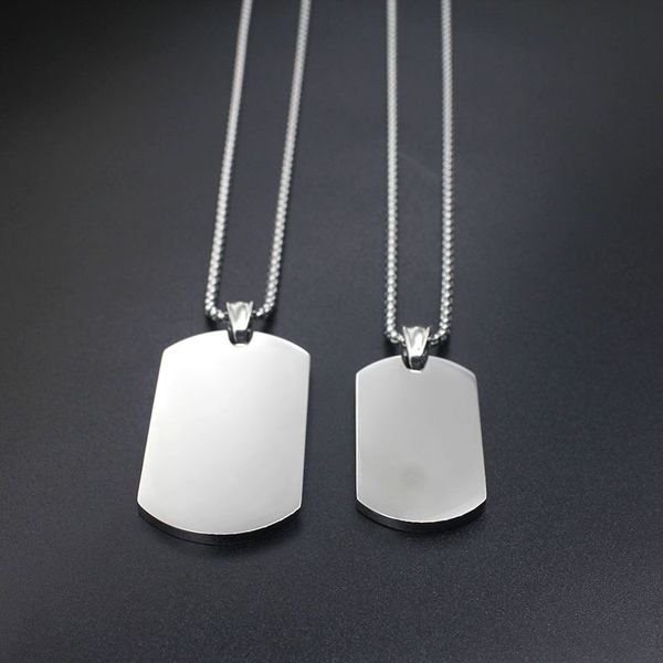 new unique mens army style 316l blank stainless steel dog tags chain mens pendant necklace jewelry accessories 2 size, Silver
new unique mens army style 316l blank stainless steel dog tags chain mens pendant necklace jewelry accessories 2 size, Silver