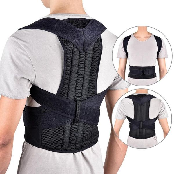 adjustable back posture corrector clavicle spine back shoulder brace support belt posture correction, Black;blue
adjustable back posture corrector clavicle spine back shoulder brace support belt posture correction, Black;blue