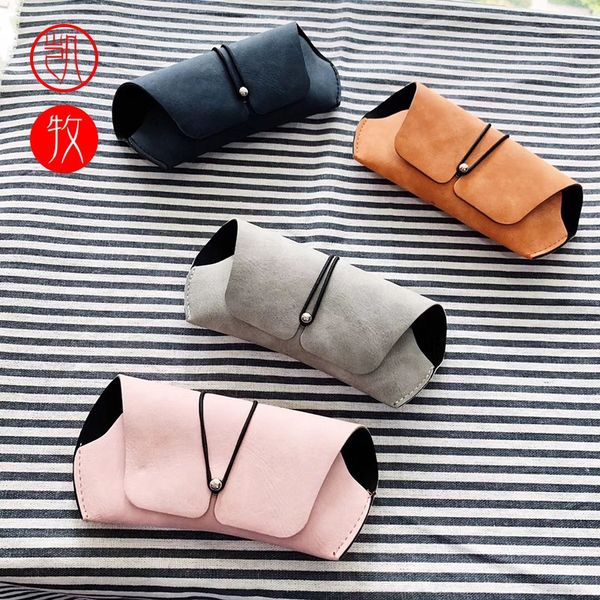 2019 new women's simple portable case case storage box frosted leather sunglasses storage sun glasses box, Blue
2019 new women's simple portable case case storage box frosted leather sunglasses storage sun glasses box, Blue
