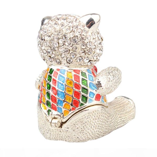 bears trinket & jewelry boxes animal figures metal crafts ring holder necklace container gifts for lovers, Black;white
bears trinket & jewelry boxes animal figures metal crafts ring holder necklace container gifts for lovers, Black;white