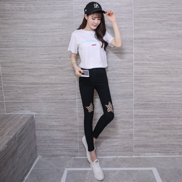 bfeji 2020 spring new casual fishing net yarn hole leggings women's outer wear tight coat tight pants stretch ankle-length pants women, Black;white
bfeji 2020 spring new casual fishing net yarn hole leggings women's outer wear tight coat tight pants stretch ankle-length pants women, Black;white