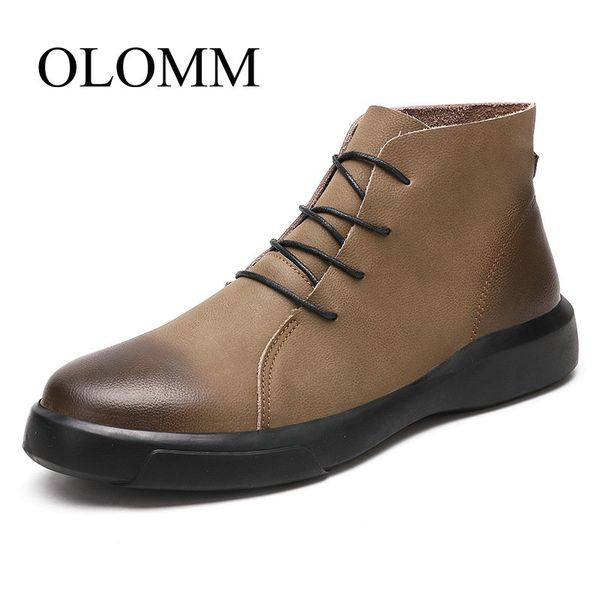 olomm 2020 new boots men's leather short boots retro fashion outdoor shoes men's shoes dd-49, Black
olomm 2020 new boots men's leather short boots retro fashion outdoor shoes men's shoes dd-49, Black