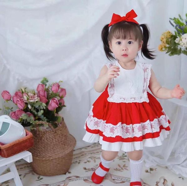 summer lolita spanish princess cute red lace ball gown dress for bady girls birthday party vintage sleeveless turkey dress 0-7y t200709, Red;yellow
summer lolita spanish princess cute red lace ball gown dress for bady girls birthday party vintage sleeveless turkey dress 0-7y t200709, Red;yellow