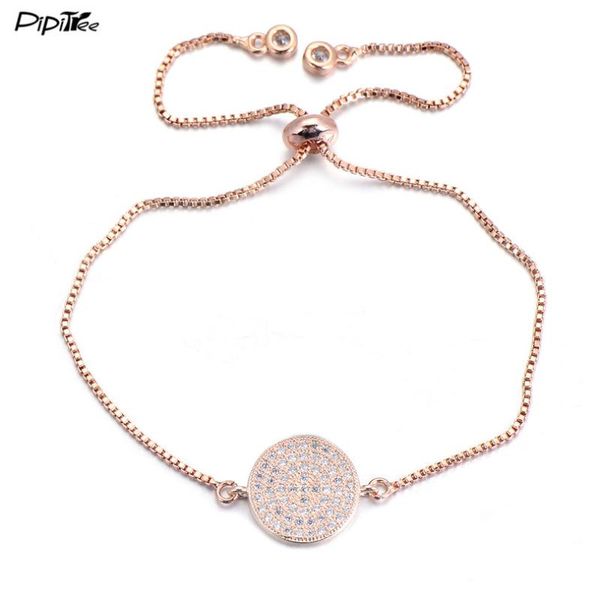 pipitree micro cubic zirconia crystal pave round charm bracelet classic rose gold color bracelets for men women chain jewelry, Golden;silver
pipitree micro cubic zirconia crystal pave round charm bracelet classic rose gold color bracelets for men women chain jewelry, Golden;silver