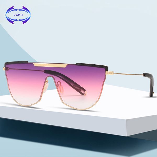 vcka 2020 fashion flat sunglasses women designer oversized square siamese sun glasses vintage mirror shades eyewear, White;black
vcka 2020 fashion flat sunglasses women designer oversized square siamese sun glasses vintage mirror shades eyewear, White;black