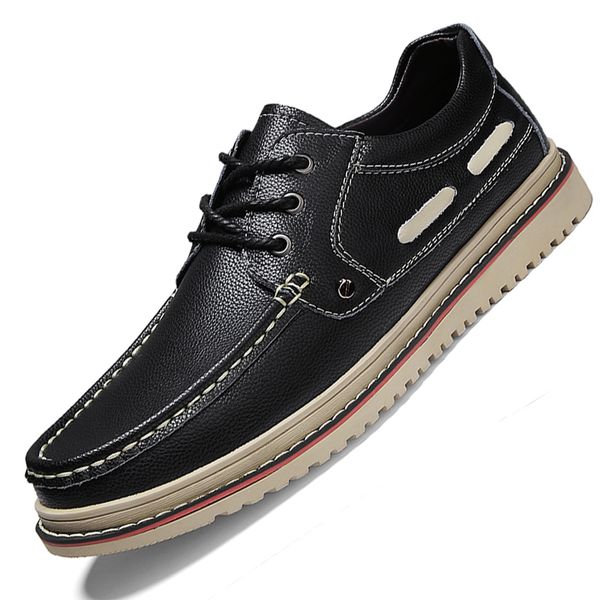 men dress shoes sneakers genuine leather shoes head soft anti-slip leather flats man spring driving men walking footwear, Black
men dress shoes sneakers genuine leather shoes head soft anti-slip leather flats man spring driving men walking footwear, Black