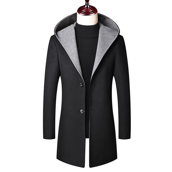 winter new british autumn style woolen slim hooded coat long windbreaker men wool blend jacket casual overcoat, Black
winter new british autumn style woolen slim hooded coat long windbreaker men wool blend jacket casual overcoat, Black