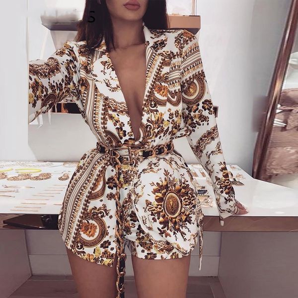 plunge colorful print long sleeve & shorts sets, Black 
plunge colorful print long sleeve & shorts sets, Black