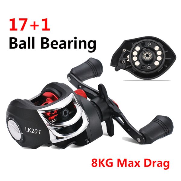 all metal baitcasting reel magnetic brake system reel 8kg max drag 17+1 bb 7.2:1high speed fishing reel left right hand
all metal baitcasting reel magnetic brake system reel 8kg max drag 17+1 bb 7.2:1high speed fishing reel left right hand