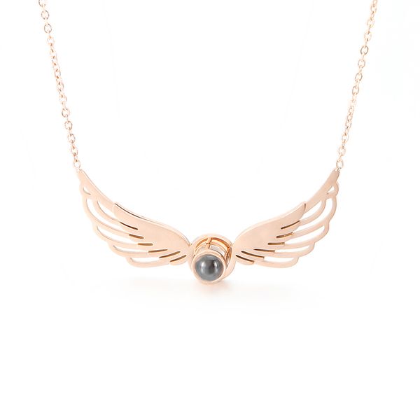 stainless steel zirocn lady chain golden&rose golden angel wing korean trendy fashion style, Silver
stainless steel zirocn lady chain golden&rose golden angel wing korean trendy fashion style, Silver