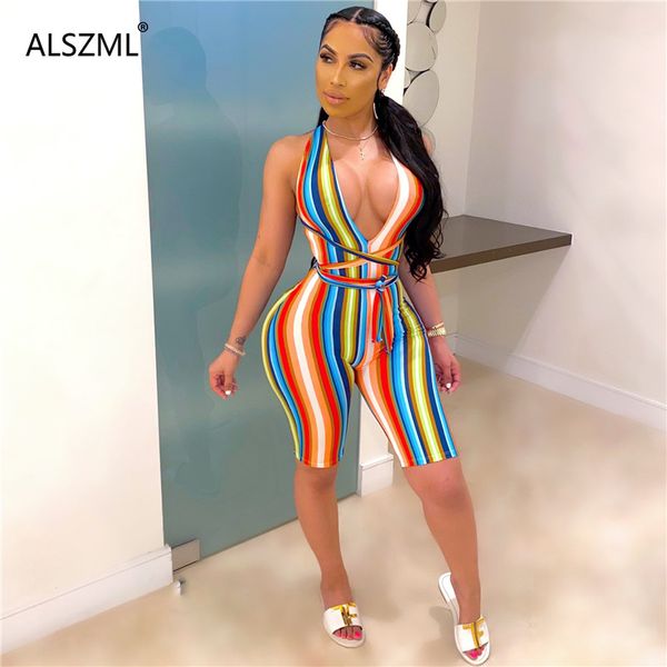 summer recommend color stripes sleeveless deep v neck jumpsuits tight night club party lady fashion playsuits, Black;white
summer recommend color stripes sleeveless deep v neck jumpsuits tight night club party lady fashion playsuits, Black;white