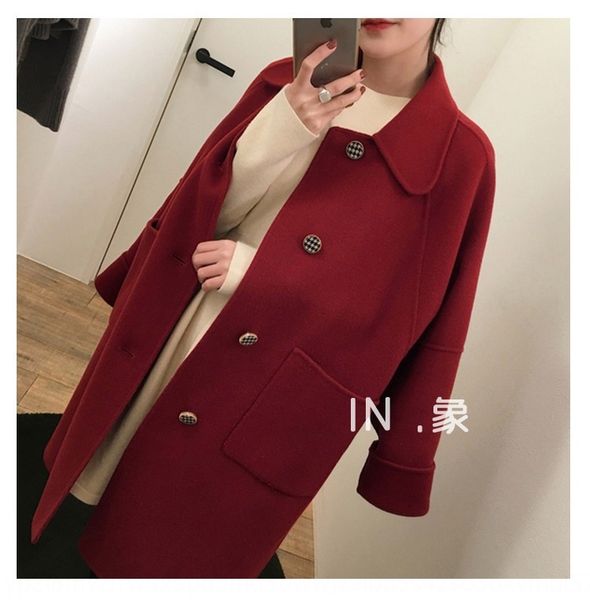 off-season new korean wool coatstyle loose double-sided cashmere coat student woolen small coat women's mid-length, Black
off-season new korean wool coatstyle loose double-sided cashmere coat student woolen small coat women's mid-length, Black