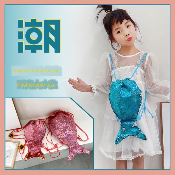 2020 new children's mermaid ribbon cartoon goldfish sequin bag ribbon backpack sequins backpack fishtail bag casual coin purse
2020 new children's mermaid ribbon cartoon goldfish sequin bag ribbon backpack sequins backpack fishtail bag casual coin purse