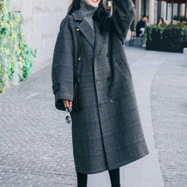 woolen women coat winter 2020 fashion vintage elegant plaid lapel long coat cappotto lana donna manteau mouton femme, Black
woolen women coat winter 2020 fashion vintage elegant plaid lapel long coat cappotto lana donna manteau mouton femme, Black