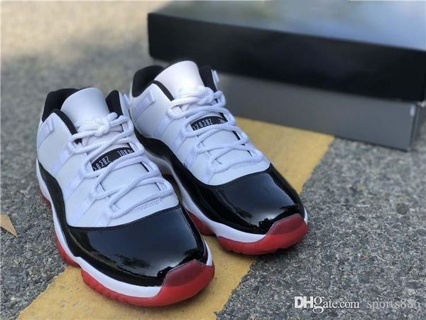 est air authentic 11 low white bred man basketball shoes 11s men black true red retro athletic sneakers with original box av2187-160
est air authentic 11 low white bred man basketball shoes 11s men black true red retro athletic sneakers with original box av2187-160