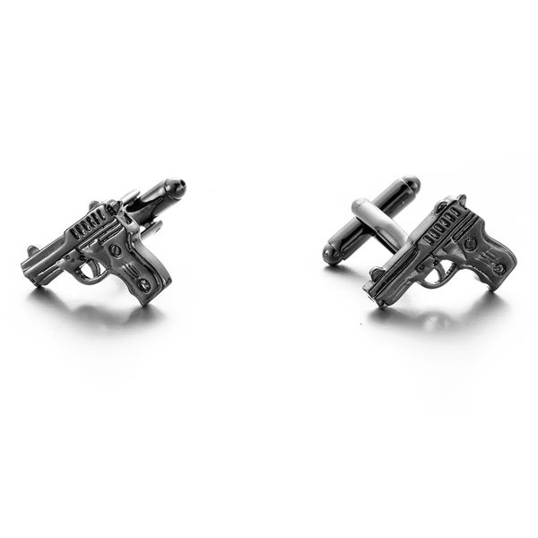 2020 fun pistol styling cufflinks cuffs men's french shirt cuffs, Silver
2020 fun pistol styling cufflinks cuffs men's french shirt cuffs, Silver