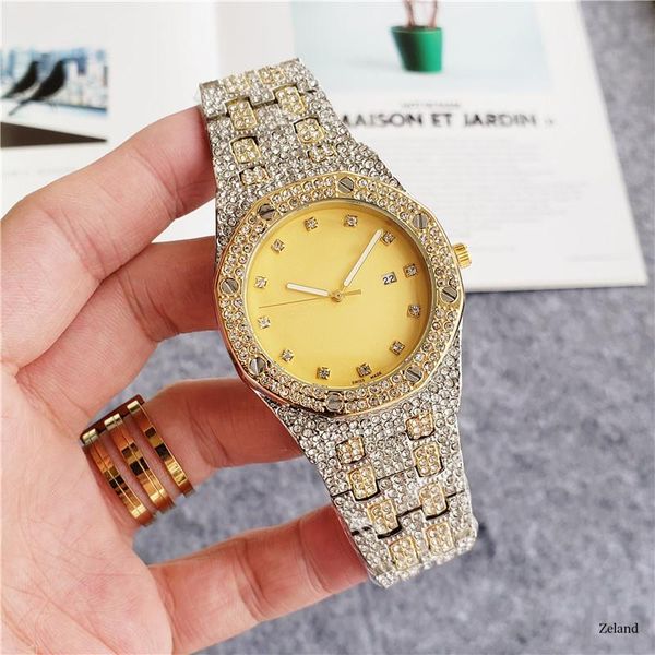 casual quartz women's watch royal oak diamond calendar iced out watch folding buckle three pins ing, Slivery;brown
casual quartz women's watch royal oak diamond calendar iced out watch folding buckle three pins ing, Slivery;brown