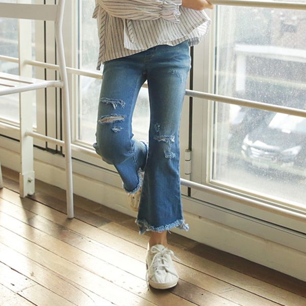 2019 summer new korean style jeans tight pants children's wear tight hole girls' jeans medium and large children's slim-fit p, Blue
2019 summer new korean style jeans tight pants children's wear tight hole girls' jeans medium and large children's slim-fit p, Blue