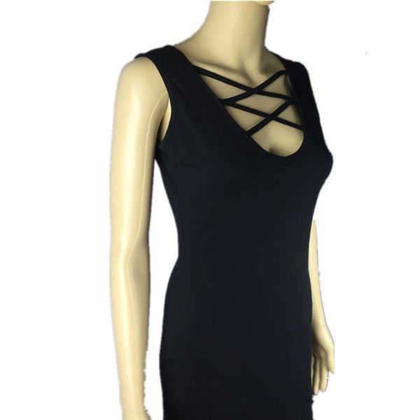 2020 summer slim women dress solid color u neck cross belt dress sleeveless plus size package hip dress, Black;gray
2020 summer slim women dress solid color u neck cross belt dress sleeveless plus size package hip dress, Black;gray