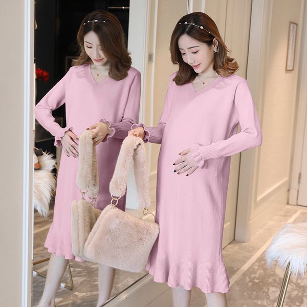 9061 # 2020 осень вязаная материнство свитера платье elegant v шеи straight ruffle одежда для беременных женщин cute fall беременности, White
9061 # 2020 осень вязаная материнство свитера платье elegant v шеи straight ruffle одежда для беременных женщин cute fall беременности, White