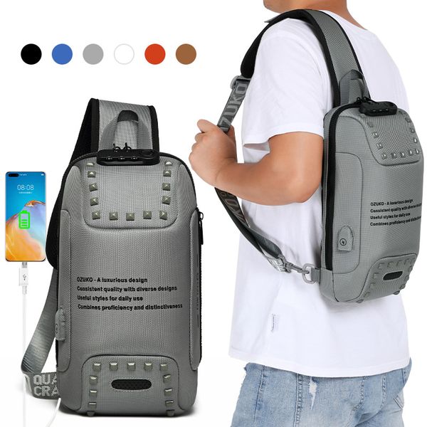 fashion men rivet crossbody bags anti-theft messenger bag usb charging chest pack short trip water repellent travel shoulder bag
fashion men rivet crossbody bags anti-theft messenger bag usb charging chest pack short trip water repellent travel shoulder bag