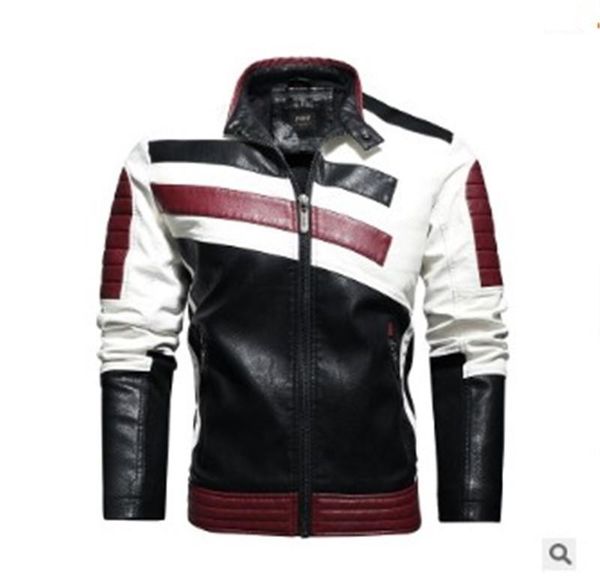 patchwork jackets long sleeved zipper jacket with pockets mens winter casual stand collar clothing mens pu leather, Black
patchwork jackets long sleeved zipper jacket with pockets mens winter casual stand collar clothing mens pu leather, Black