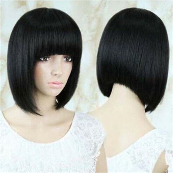 stylish costume party short bob wigs women's synthetic hair cosplay wig, Black
stylish costume party short bob wigs women's synthetic hair cosplay wig, Black