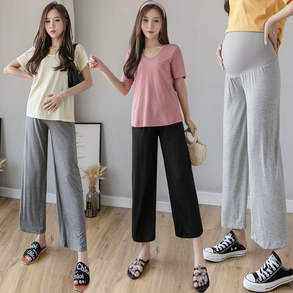 930# maternity pants summer comfortable modal wide-legged casual pants loose comfy belly support elastic waist, White
930# maternity pants summer comfortable modal wide-legged casual pants loose comfy belly support elastic waist, White