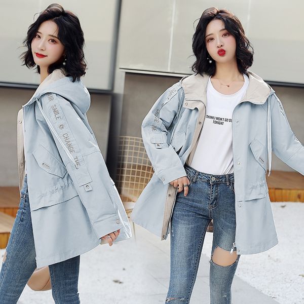 2020 autumn zipper hooded coat korean style loose short straight windbreaker coat windbreaker jacket, Tan;black
2020 autumn zipper hooded coat korean style loose short straight windbreaker coat windbreaker jacket, Tan;black