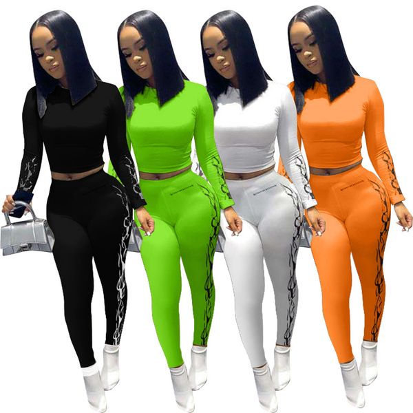 print women's casual 2 piece outfits long sleeve crop bodycon high waist long pants tracksuit set jumpsuits rompers, White
print women's casual 2 piece outfits long sleeve crop bodycon high waist long pants tracksuit set jumpsuits rompers, White
