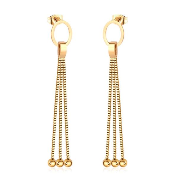 luxukisskids korean tassel round earring for women stainless steel drop jewelry earrings set for women gold/steel aretes de muje, Silver
luxukisskids korean tassel round earring for women stainless steel drop jewelry earrings set for women gold/steel aretes de muje, Silver