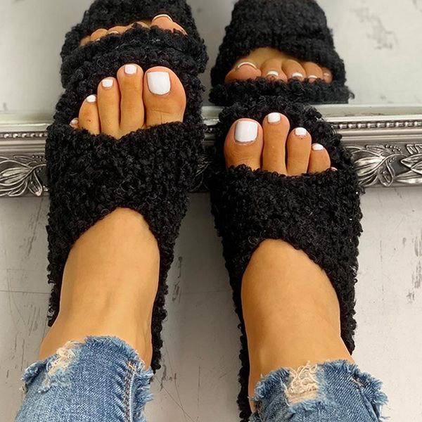 litthing 2020 new women girls cute cotton slippers short plush flat casual shoes portable indoor fabric slides soft furry, Black
litthing 2020 new women girls cute cotton slippers short plush flat casual shoes portable indoor fabric slides soft furry, Black