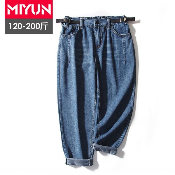 2020 new women's korean style jeans loose jeans and turnip radish pants radish pants elastic waist plus fat plus fashion trendsetter, Blue
2020 new women's korean style jeans loose jeans and turnip radish pants radish pants elastic waist plus fat plus fashion trendsetter, Blue