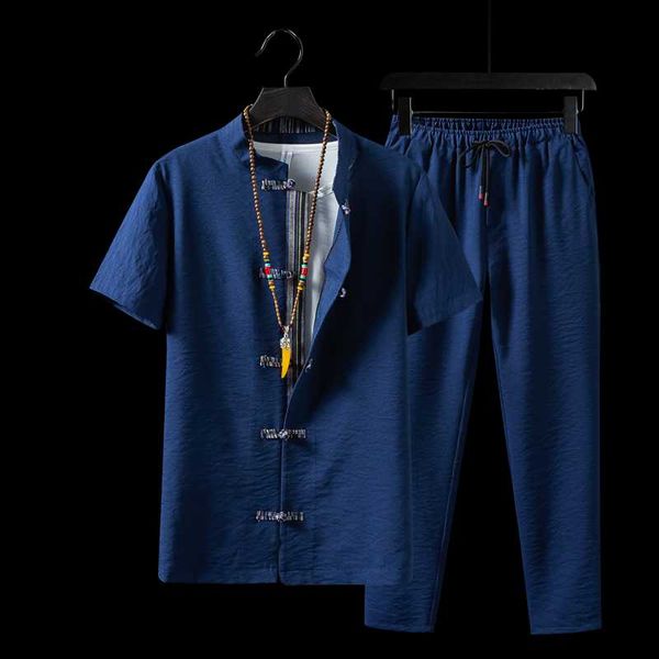 summer blue men two-piece set fashion retro men shirt with short sleeves and ankle-length pants large size s-5xl mens sets, Gray
summer blue men two-piece set fashion retro men shirt with short sleeves and ankle-length pants large size s-5xl mens sets, Gray