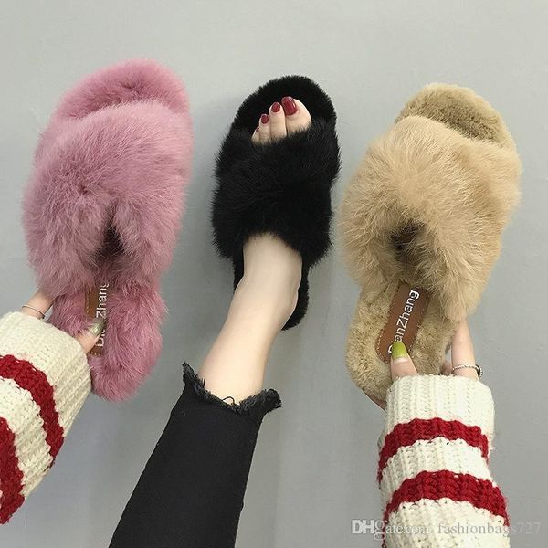 women slippers warm loafers ladies 5 color style casual sandals plush fur slippers slides snow boots indoor cotton slider drag shoes lady, Black
women slippers warm loafers ladies 5 color style casual sandals plush fur slippers slides snow boots indoor cotton slider drag shoes lady, Black