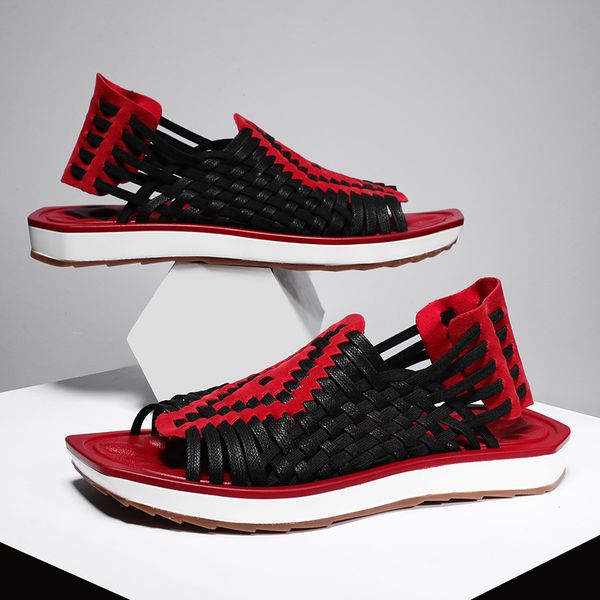 summer fashion weave loafers sandals men breathable casual slipper sandals red beach slip on sandal shoes sandalias, Black
summer fashion weave loafers sandals men breathable casual slipper sandals red beach slip on sandal shoes sandalias, Black