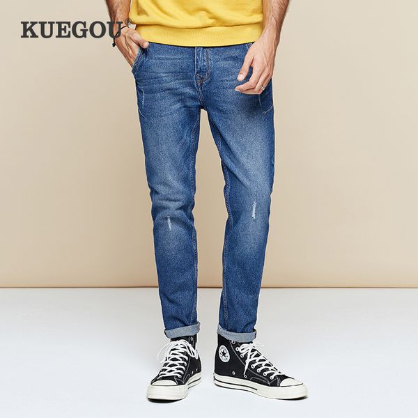 kuegou brand men's jeans fashion jeans spring autumn torn slim winter pants blue pants blue kk-2976
kuegou brand men's jeans fashion jeans spring autumn torn slim winter pants blue pants blue kk-2976