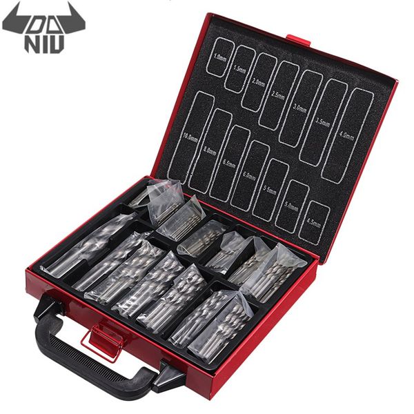 daniu 99pcs high speed speed hss twist drill bit set 1.0-10.0mm drill set for drilling holes wood metal plastic steel aluminum
daniu 99pcs high speed speed hss twist drill bit set 1.0-10.0mm drill set for drilling holes wood metal plastic steel aluminum