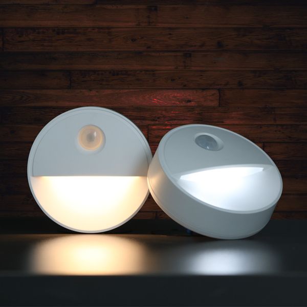 

Smart Illumination LED Human Body Sensor Night Light Half Moon Type Popular Small Smart Body Induction Sensing Lamp High Quality 2 Styles