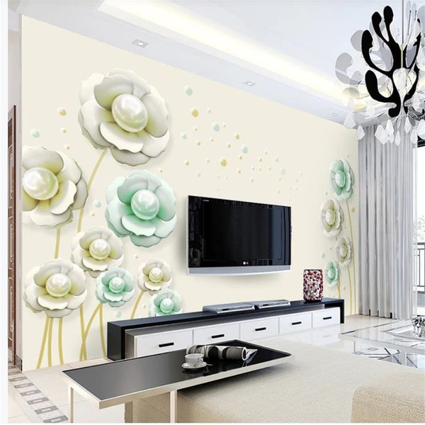 Custom 3d wallpapers 3D three-dimensional jewelry flower wallpapers modern wallpaper for living room
Custom 3d wallpapers 3D three-dimensional jewelry flower wallpapers modern wallpaper for living room