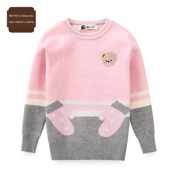 2019 new autumn and winter girls' long-sleeved sweater binpaw korean style medium and large children bear fashion casual sweater, Blue
2019 new autumn and winter girls' long-sleeved sweater binpaw korean style medium and large children bear fashion casual sweater, Blue