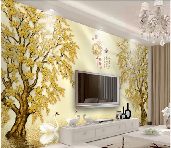 3d wallpaper custom p mural on the wall modern golden tree swan lake living room home decor p wallpaper for walls 3 d
3d wallpaper custom p mural on the wall modern golden tree swan lake living room home decor p wallpaper for walls 3 d
