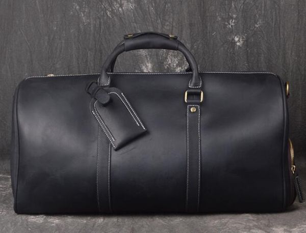50 55cm outdoor packs duffel genuine leather women's and men's bags travel bag duffle luggage bag, Black;red
50 55cm outdoor packs duffel genuine leather women's and men's bags travel bag duffle luggage bag, Black;red
