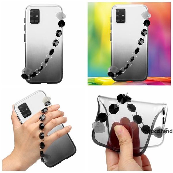 for samsung s20 ultra s10 plus note 10 a71 a51 bling diamond bracelet chain tpu cases crystal gradient soft transparent gel dual color cover
for samsung s20 ultra s10 plus note 10 a71 a51 bling diamond bracelet chain tpu cases crystal gradient soft transparent gel dual color cover