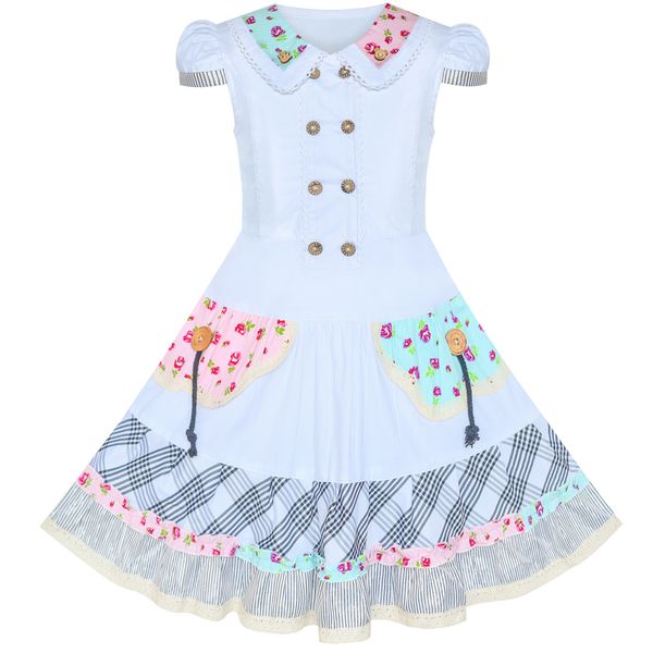 girls dress white button casual short sleeve everyday cotton 2020 summer princess wedding party dresses kids clothes pageant t200709, Red;yellow
girls dress white button casual short sleeve everyday cotton 2020 summer princess wedding party dresses kids clothes pageant t200709, Red;yellow