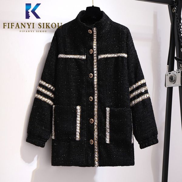 6xl oversized wool blend winter coat women loose plus size fashion warm overcoat lady stand collar thick woolen coat 2020 new, Black
6xl oversized wool blend winter coat women loose plus size fashion warm overcoat lady stand collar thick woolen coat 2020 new, Black