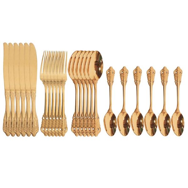 flatware set 24pcs copper cutlery set нержавеющей стали свадебная посуда посуда ужин для кухни вилка ложка gold
flatware set 24pcs copper cutlery set нержавеющей стали свадебная посуда посуда ужин для кухни вилка ложка gold