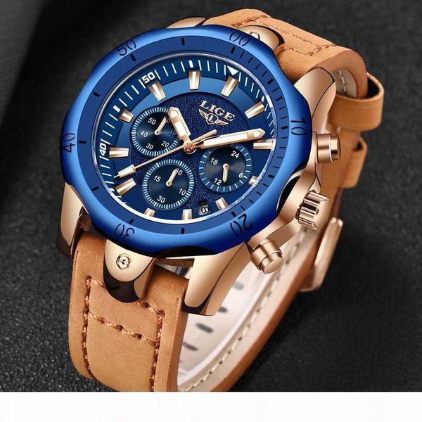 e lige new mens watches blue quartz watch men casual leather waterproof sport wrist watch relogio masculino, Slivery;brown
e lige new mens watches blue quartz watch men casual leather waterproof sport wrist watch relogio masculino, Slivery;brown